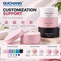 Pot en PP à large ouverture noir mat rose 50ml 100ml, pot en plastique 3oz avec couvercle, récipient cosmétique vide pour crème et gommage corporel