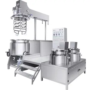 Hydraulic Lifting Bottom Homogenizer Vacuum Emulsifying Machine Body Cream Making Mixing Machine
