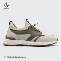 LANCI Fabricant OEM de chaussures sur mesure pour hommes, vente en gros de chaussures de créateur, baskets en cuir personnalisables, chaussures décontractées en daim et caoutchouc pour la marche