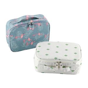 BSCI ISO Sedex FAMA Neceser de <span class=keywords><strong>Maquillaje</strong></span> de Viaje Completo con Estampado de Flamencos, Bolsa de Lona Plegable Colgante con Cremallera - Product Image 1
