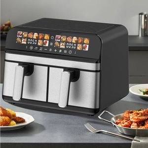 Freidora de Aire de 1700W y 9L con Asa Desmontable, Acero Inoxidable, Elementos de Calentamiento Dobles Cuadrados, Pantalla a Color Moderna y Múltiples Menús - Product Image 2