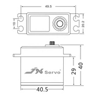 Servomoteur numérique sans balais JX BLS6520HV 65g 180 degrés, engrenages en plastique et métal, couple élevé, 6V-8.4V, pièces pour voitures RC, hélicoptères et jouets