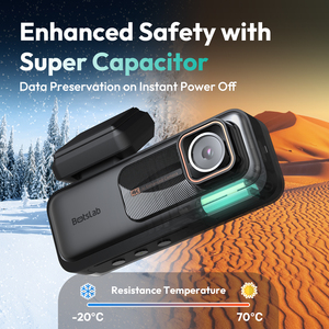 กล้องติดรถยนต์ BotsLab แบบเลนส์คู่ ความละเอียด 4K พร้อม GPS ระบบมองเห็นในเวลากลางคืน ควบคุมผ่านแอป หน้าจอ LCD ติดตั้งด้วยแม่เหล็ก บันทึกวิดีโอ - Product Image 6
