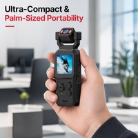Mini Cámara de Acción 4K WiFi, Grabadora Deportiva Portátil, Pantalla CMOS con Ángulo Amplio de 140 Grados, Cámara de Video Portátil para Exteriores