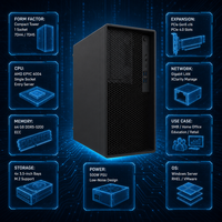 Servidor en Torre TS90X con un Solo Xeon E 2300, DDR4 3200, para Pequeñas Empresas, Almacenamiento de Archivos, Aplicaciones de Oficina, Probado
