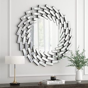 Tùy chỉnh hiện đại Venetian phong cách không Khung vòng MDF vát an toàn cạnh trang trí tường gương - Product Image 1