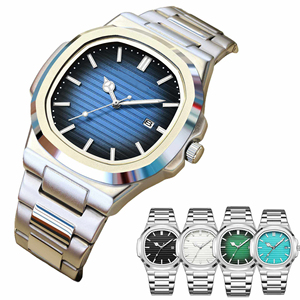 Montre-bracelet mécanique étanche en acier inoxydable pour homme, avec fonction lumineuse, vente en gros OEM - Product Image 1