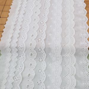 Ricamato 100% Love Pattern <span class=keywords><strong>in</strong></span> cotone Trim bianco cavo per la casa abiti decorativi tessuti di <span class=keywords><strong>pizzo</strong></span> per la festa di nozze delle donne - Product Image 2