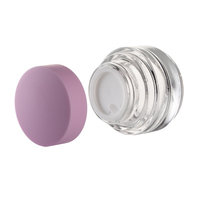 Pots en verre de luxe de 50 ml pour crème visage avec couvercle rose, pot cosmétique en verre pour crème visage, emballage pour soins de la peau avec logo personnalisé