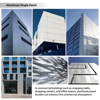 Façade en aluminium perforé Panneau solide moderne pour centre commercial Villa Anti-corrosion Aluminium personnalisé