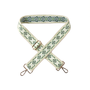 Correa de cincha de 5 cm con estampado a cuadros verde para bolsos de mano - Product Image 1