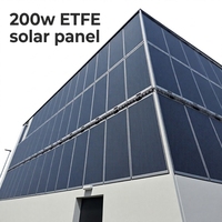 Panneaux solaires monocristallins tout noir haute efficacité 200W 18V 36V, modules photovoltaïques flexibles étanches personnalisés pour murs, clôtures et usage résidentiel
