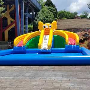 Tùy chỉnh voi <span class=keywords><strong>Inflatable</strong></span> thư bị trả lại nhà <span class=keywords><strong>Inflatable</strong></span> công viên nước với hồ bơi - Product Image 3