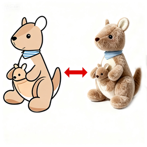 Ensemble de jouets en peluche <span class=keywords><strong>kangourou</strong></span> amusants sur mesure, grande taille, faible MOQ, en peluche super douce, en maille, adapté aux enfants, <span class=keywords><strong>pour</strong></span> Halloween - Product Image 1