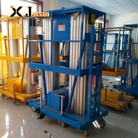 Plateforme élévatrice mobile verticale hydraulique à hauteur réglable en aluminium, certifiée CE, à mât simple/double, électrique