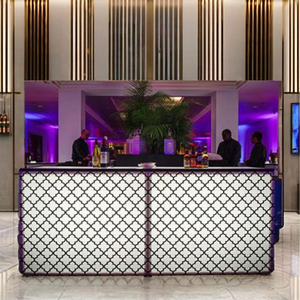 Dreamlike 2020 barra <span class=keywords><strong>alta</strong></span> LED mostrador <span class=keywords><strong>Mesa</strong></span> diseño contemporáneo muebles de Metal para comercial al aire libre Club fiesta Hotel para Centro Comercial - Product Image 5