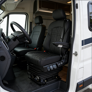 Silla Giratoria de Capitán para Autocaravana, de Cuero Auténtico, Resistente, 360 Grados °   Asiento del Conductor <span class=keywords><strong>Ford</strong></span> <span class=keywords><strong>Transit</strong></span> - Product Image 1