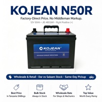 Batterie de voiture au plomb-acide Kojean N50R 12V 50Ah 450A CCA sans entretien 48D26R borne positive droite