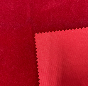 Keqiao Diretamente Fábrica Alta Qualidade Pd Dinheiro Mere Led Velvet Reunindo Tecido para Roupas de Inverno Índia Mercado - Product Image 1