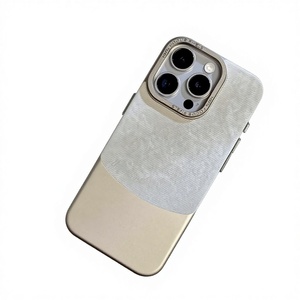 Fundas Protectoras para Teléfono Móvil con Bloques de Color de Franela, Magnéticas, Metálicas, con Orificio Grande, para 15/14 <span class=keywords><strong>Pro</strong></span> <span class=keywords><strong>Max</strong></span>/13 - Product Image 2