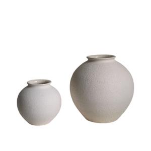 Vente en gros grand vase minimaliste moderne décor de salon pot de poterie blanche fait main japonais - Product Image 5