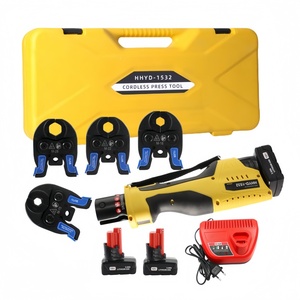 Kit d'outils hydrauliques électriques à batterie DIY pour la plomberie HVAC, presse à sertir professionnelle pour tubes en cuivre de 12 mm, raccords en <span class=keywords><strong>T</strong></span>, sertisseuses pour tubes en acier inoxydable - Product Image 1