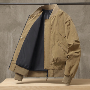 Fashion Casual Coated <b>Corduroy</b> Blouson <b>Jacket</b> Zipper Front Waterproof Breathable Autumn Winter Unisex - Product Image 3