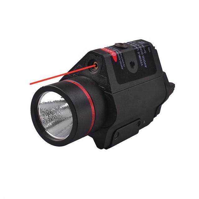 LUGER Compact Hunting Laser Flashlight  and White Light Illumination With Red Laser Sight