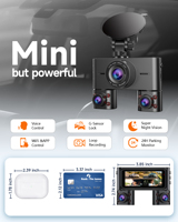 Caméra embarquée 4 canaux 1080P 360 degrés, enregistreur DVR de voiture avant arrière gauche droite avec Wi-Fi, moniteur de stationnement et vision nocturne IR