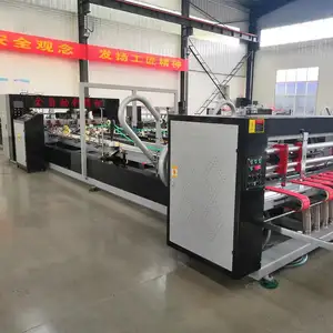 Máquina de fabricación de cajas de cartón corrugado eléctrico completamente automático, engranaje de rodamiento de Motor de bebidas de ropa de costura controlado por ordenador - Product Image 1
