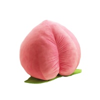 Usine de Haute Qualité Simulation Pêche Oreiller Rembourré Avec Fibre de Polyester Peluche Pêche Décoration Personnalisée Oreiller en Peluche pour Voiture