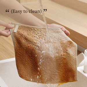 Serviette en microfibre épaisse kaki à boucles torsadées pour séchage, nettoyage et détaillage, chiffon de cuisine en microfibre torsadée - Product Image 3