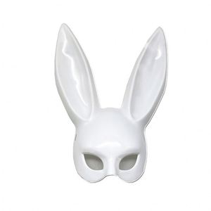 Máscara de Carnaval de Plástico Blanca y Negra para Halloween, Disfraz de Conejita con Decoración para Fiesta - Product Image 2