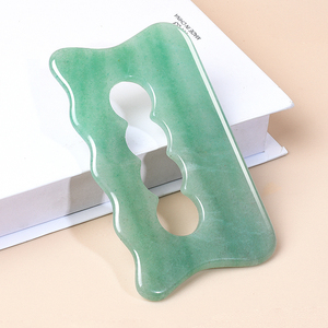 Gua Sha de Piedra de Jade Natural con Logotipo Personalizado, Gua Sha Grande para Masaje, Tabla de Gua Sha de Aventurina Verde y Jaspe con Manchas Azules - Product Image 4