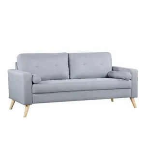 Hiện Đại Phong Cách Tối Giản Sofa Nóng Bán Vải Bọc Với Chân Gỗ Cho Phòng Khách