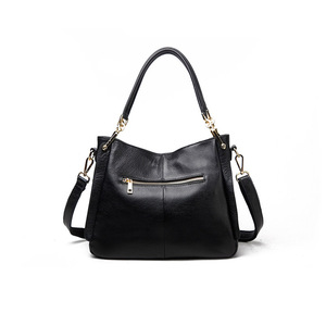Sac à bandoulière pour femme en cuir de vachette pleine fleur, nouvelle collection 2026, avec pompon et fermeture éclair polyvalente - Product Image 6