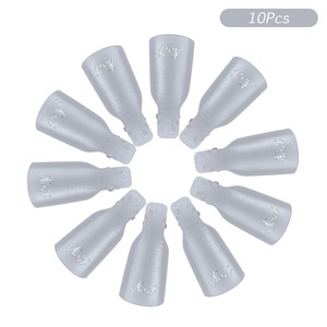 Lot de 10 pinces réutilisables pour dissolvant de vernis à ongles, légères, compactes, en plastique et métal, pour une utilisation à deux mains, pour un retrait facile et professionnel des ongles - Product Image 4