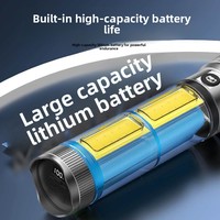 Lampe torche de camping extérieure ultra-résistante à haute intensité, étanche, longue autonomie, design en alliage d'aluminium, portable