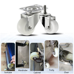 Nylon-Hartrollen mit Vollverriegelung, Verstärkte Bodenplatte, 1,5 Zoll <span class=keywords><strong>2</strong></span> Zoll Edelstahl-Polyamid-PA-Lenkrollen - Product Image 3