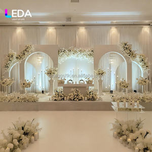 Arco de Acrílico Blanco Personalizado LEDA para Decoración de Bodas, Soporte para Fondo de Escenario de Boda, Arco de Acrílico para Decoración de Eventos - Product Image 1