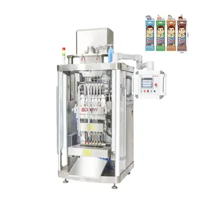 High Efficiency Automatic Stand Up Pouch Flat Sachet Ground Coffee Bag Instant Coffee Powder Packing Machine