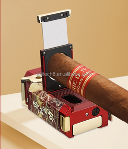 JOFI 5 Jets Flame 5 In 1 <b>Cigar</b> <b>Lighter</b> Multi-Function with V-Shaped Cutter <b>Cigar</b> Punch Portable Windproof Refillable <b>Lighter</b> - Product Image 4