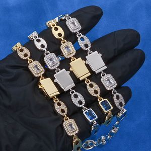 Collier de luxe personnalisé en moissanite arc-en-ciel, chaîne hip-hop en argent sterling 925, sertie de pierres VVS multicolores, testée au diamant, bijoux - Product Image 6