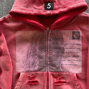 Logo personalizzato decapaggio serigrafia strada Retro serigrafia Design di seta pantaloni di abbigliamento uomo e donna stessa - Product Image 2