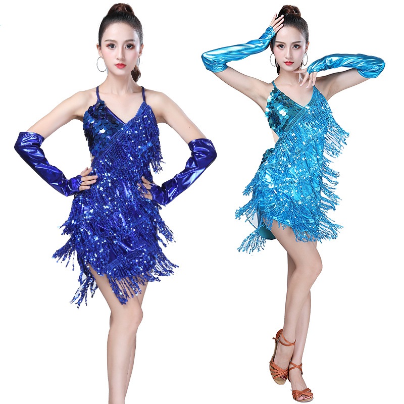 Shiny Sexy Women Sequin Fringe Dress Summer Raves Festivals Outfit V-Neck  Backless Lace-up Mini Party Dress| Alibaba.com