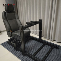 Simulador de Vuelo VR, Plataforma de Simulación de Carreras, Simulador de Conducción de Juegos de Carreras, Cabina de Simulación 4040 40120 Kit Negro, Marcos de Aluminio 4080