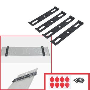 Ensemble de <span class=keywords><strong>4</strong></span> pièces universelles sans cadre pour plaque d'immatriculation européenne Porte-étiquette de voiture résistant aux intempéries pour avant arrière EU Russian New - Product Image 3