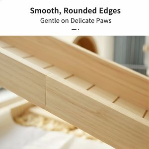 Escalera de madera para hámster, plataforma grande de 70 cm, tobogán de madera maciza, juguete para mascotas de interior, divertido compañero para hámster, nido decorativo, muebles - Product Image 4