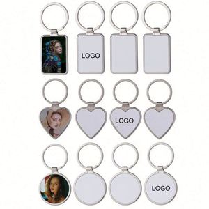 JW8577 Sublimation <b>Blanks</b> Keychain Rectangle Sublimation Transfer <b>Blanks</b> with Metal Round Key <b>Rings</b> for Heat Press - Product Image 6