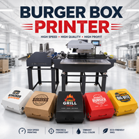 Imprimante industrielle CMYK à passage unique pour boîtes à hamburgers et emballages à emporter